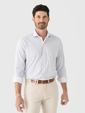 NWT Peter Millar Crown Crafted Excursionist Flex Print Sport Shirt (XXL)